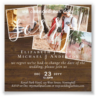 Budget PHOTO Change of Plans New Date Postponed Print