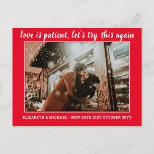 BUDGET Photo Change of Plans Save the Date Wedding Postcard