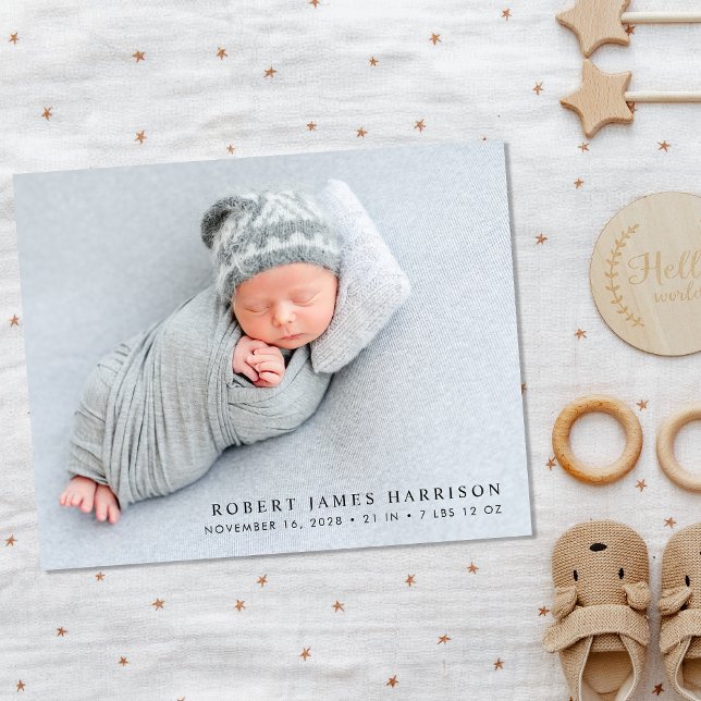 Budget Photo Collage Birth Announcement (Creator Uploaded)