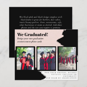 BUDGET Photo Collage GRADUATION Announcement Cards