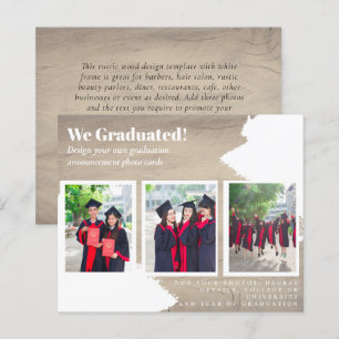 BUDGET Photo Collage GRADUATION Announcement Cards