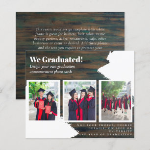 BUDGET Photo Collage GRADUATION Announcement Cards