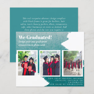 BUDGET Photo Collage GRADUATION Announcement Cards