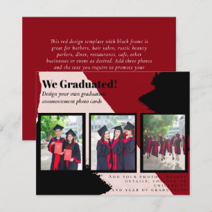 BUDGET Photo Collage GRADUATION Announcement Cards
