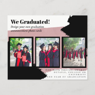 BUDGET Photo Collage GRADUATION Announcement Cards