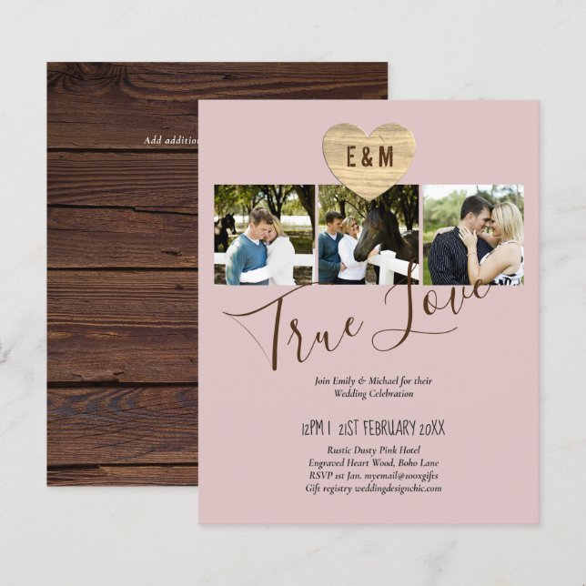 BUDGET Photo Collage Modern Wedding (Front/Back)