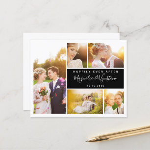 Budget Photo Collage Wedding Thank You Card