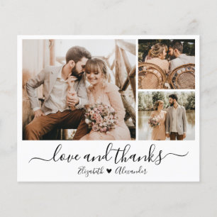 Budget Photo Collage Wedding Thank You Paper