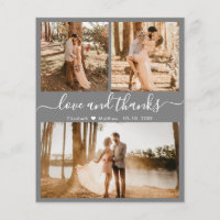 Budget Photo Collage Wedding Thank You Script Card
