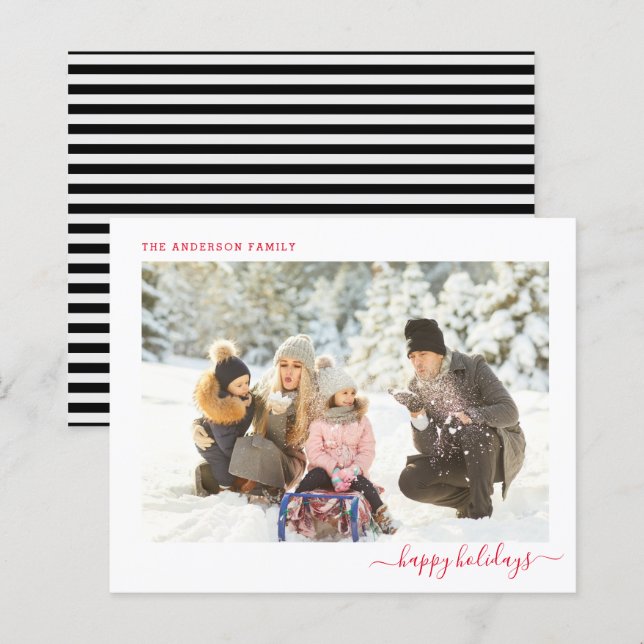 Budget Photo de Noël Moderne Minimal 2024. Carte (Devant / Derrière)