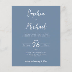 Budget Photo Details QR Website Dusty Blue Wedding