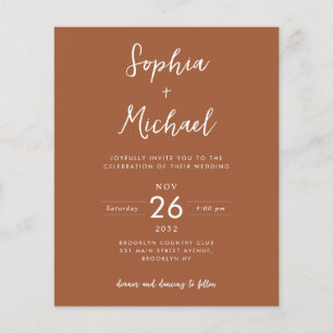 Budget Photo Details QR Website Terracotta Wedding