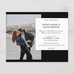 Budget Photo Elegant Wedding InvitationPaper Sheet