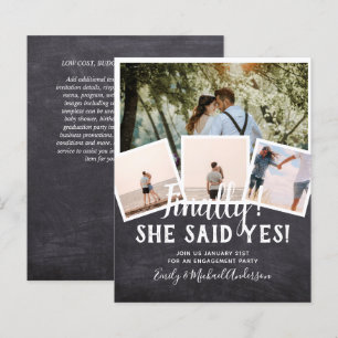 BUDGET PHOTO Engaged Wedding INVITE Announcement