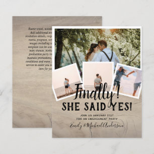 BUDGET PHOTO Engaged Wedding INVITE Announcement