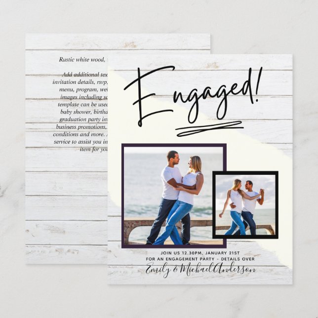 BUDGET PHOTO ENGAGEMENT Invite Announcement SCRIPT (Front/Back)