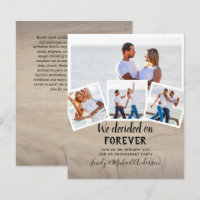 BUDGET PHOTO ENGAGEMENT QUOTE INVITES - ANY COLOR