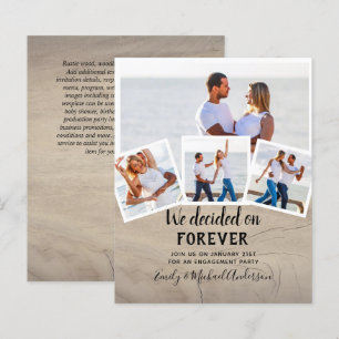 BUDGET PHOTO ENGAGEMENT QUOTE INVITES - ANY COLOR