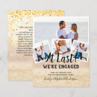 BUDGET PHOTO ENGAGEMENT QUOTE INVITES - ANY COLOR