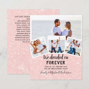 BUDGET PHOTO ENGAGEMENT QUOTE INVITES - ANY COLOR
