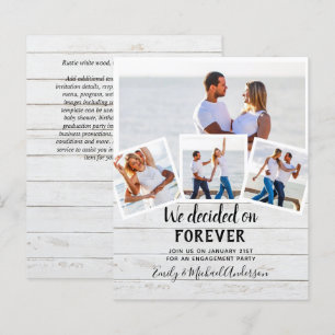 BUDGET PHOTO ENGAGEMENT QUOTE INVITES - ANY COLOR