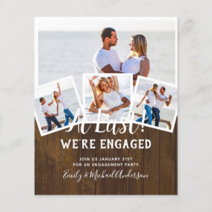BUDGET PHOTO ENGAGEMENT QUOTE INVITES - ANY COLOR FLYER