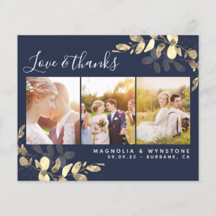 Budget Photo Eucalyptus Wedding Thank You Card