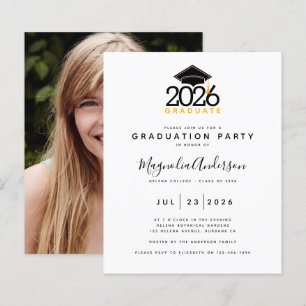 BUDGET Photo Graduation Party Invitation