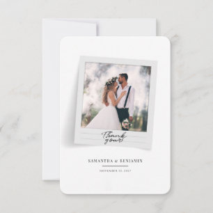Budget Photo Hand-Lettered Wedding Thank You Card
