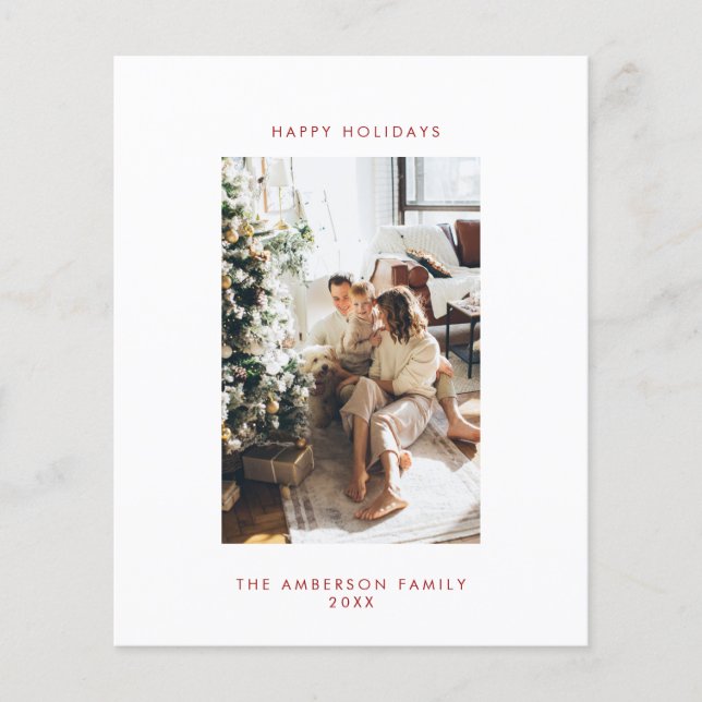 Budget Photo Holiday Card (Front)