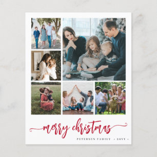 Budget photo Merry Christmas script Holiday Card