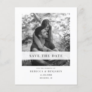 Budget Photo Modern Save the Date Announcement
