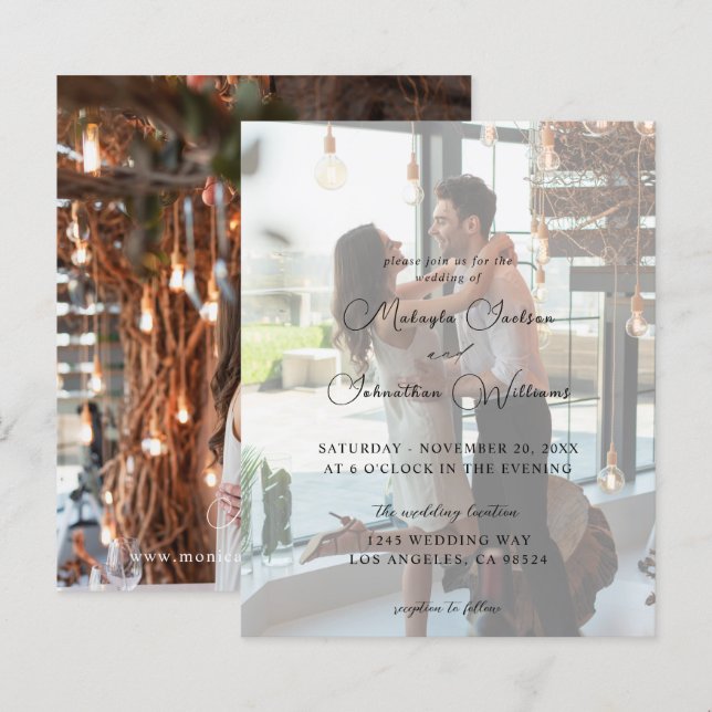 Budget Photo Modern Vertical 9 Wedding (Front/Back)