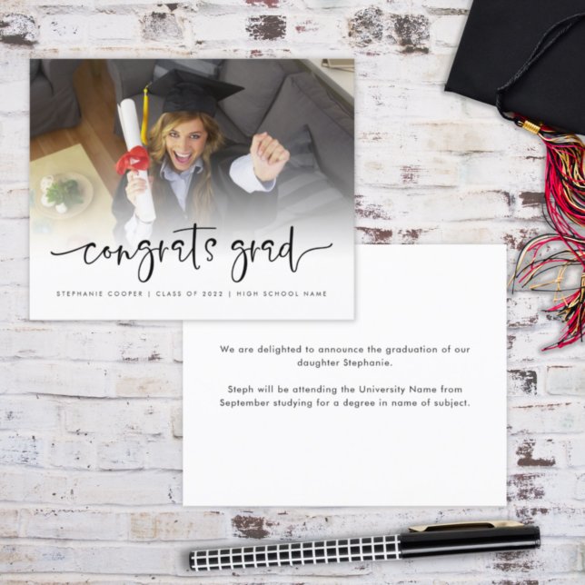 Budget Photo Overlay Congrats Grad 2025 Announce (Creator Uploaded)