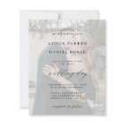 Budget photo overlay modern wedding invitation