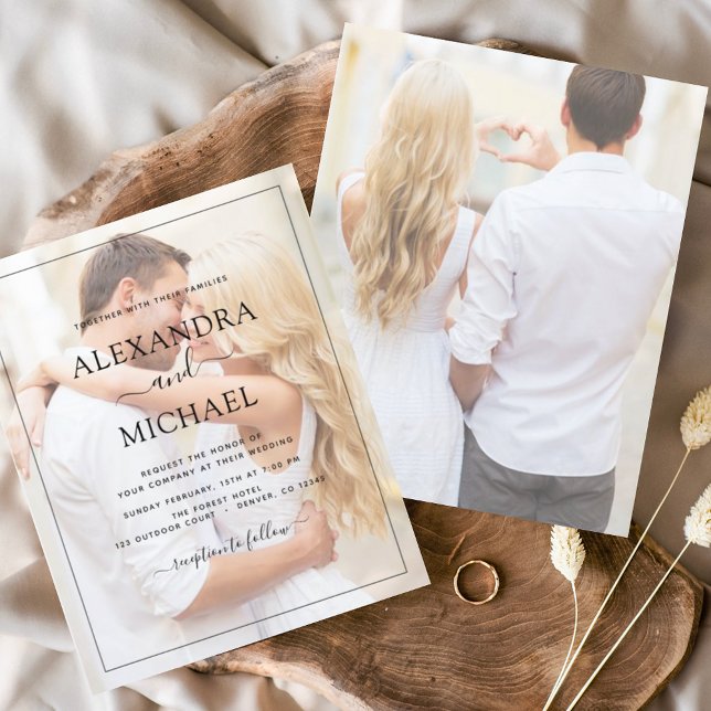 Budget Photo Picture Wedding Invitations Flyer (Creator Uploaded)