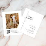 Budget Photo QR Code Wedding Invitation Flyer<br><div class="desc">Budget Photo QR Code Wedding Invitation Flyer</div>