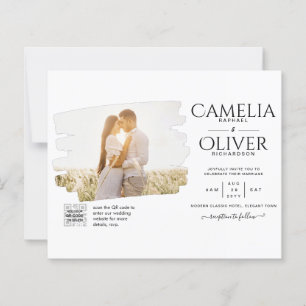 BUDGET PHOTO QR CODE Wedding Invite RSVP Details