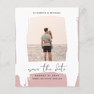 BUDGET Photo Save Date Minimalist Simple Plain