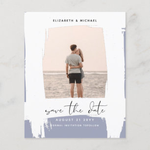 BUDGET Photo Save Date Minimalist Simple Plain Flyer