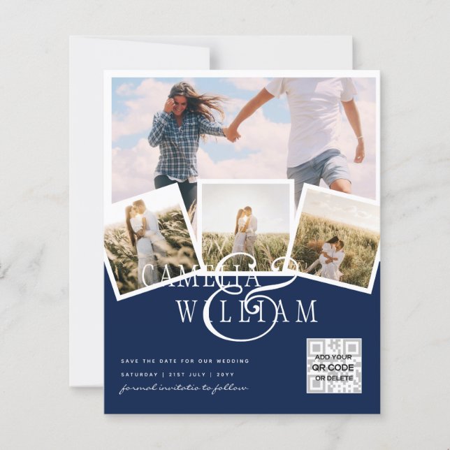 BUDGET PHOTO Save Dates INVITES - Mixed Colours (Front)
