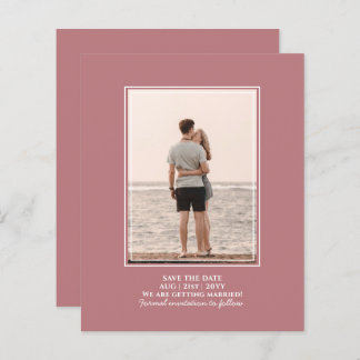 BUDGET Photo Save the Date Dusty Rose Wedding