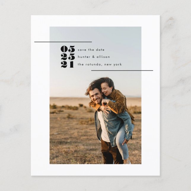 Budget Photo Save the Date Flyer (Front)