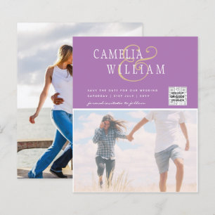 BUDGET PHOTO SAVE THE DATE QR SCANNING CODE RSVP