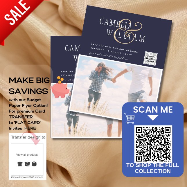 BUDGET PHOTO SAVE THE DATE QR SCANNING CODE RSVP FLYER (Creator Uploaded)