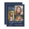 Budget Photo Script Blue Graduation Announcement