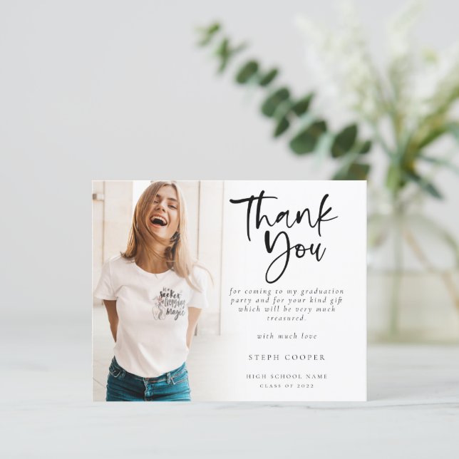 Budget Photo Script Graduation Thank You (Standing Front)