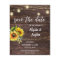 Budget Photo Sunflower Wood & Lights Save the Date