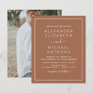 Budget Photo Terra Cotta Boho Wedding Simple