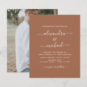 Budget Photo Terra Cotta Boho Wedding Simple